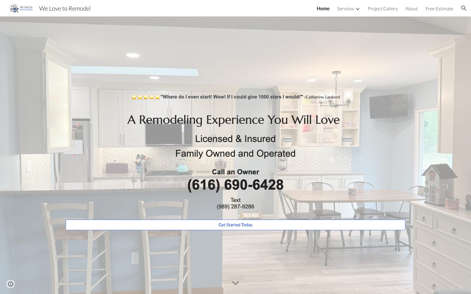 The current welovetoremodel.com homepage